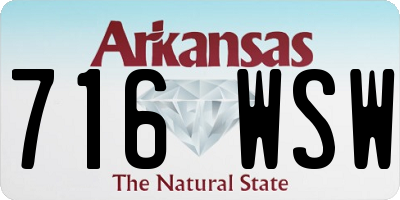 AR license plate 716WSW