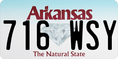 AR license plate 716WSY