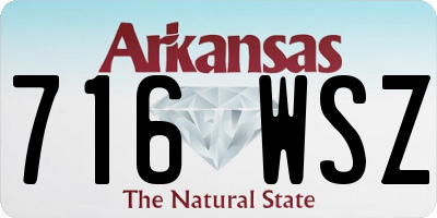 AR license plate 716WSZ