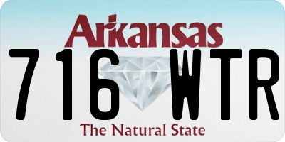 AR license plate 716WTR