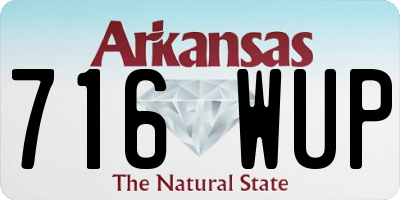 AR license plate 716WUP