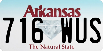 AR license plate 716WUS