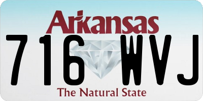 AR license plate 716WVJ