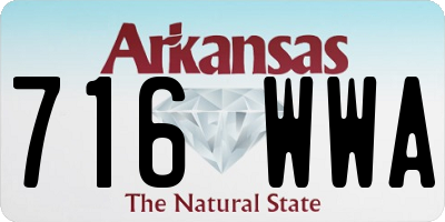 AR license plate 716WWA