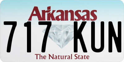 AR license plate 717KUN