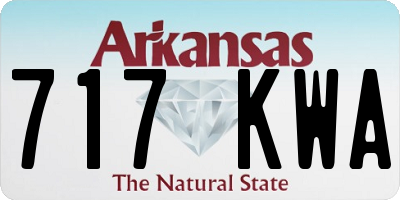 AR license plate 717KWA