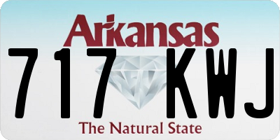 AR license plate 717KWJ