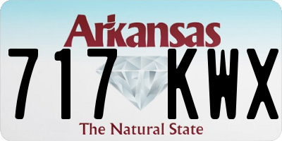 AR license plate 717KWX