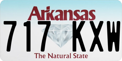 AR license plate 717KXW