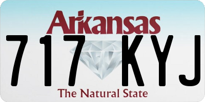 AR license plate 717KYJ