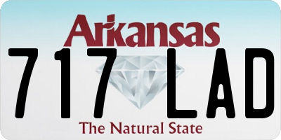 AR license plate 717LAD