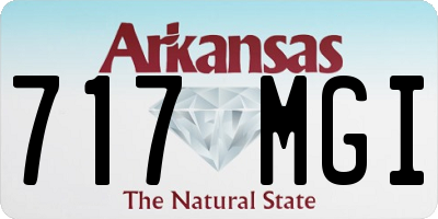 AR license plate 717MGI