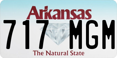 AR license plate 717MGM