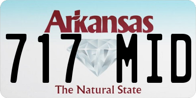 AR license plate 717MID