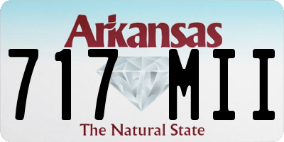 AR license plate 717MII