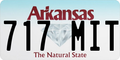 AR license plate 717MIT