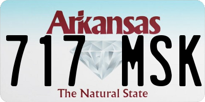 AR license plate 717MSK