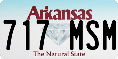 AR license plate 717MSM