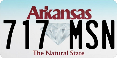 AR license plate 717MSN