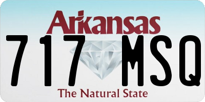 AR license plate 717MSQ