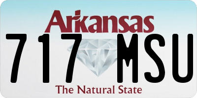 AR license plate 717MSU