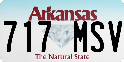 AR license plate 717MSV