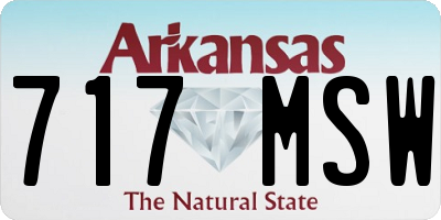 AR license plate 717MSW