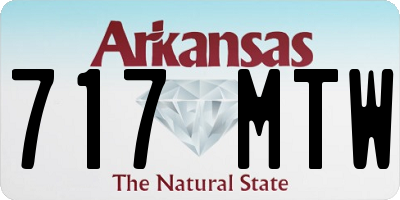 AR license plate 717MTW