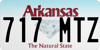 AR license plate 717MTZ