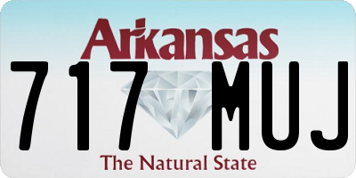 AR license plate 717MUJ
