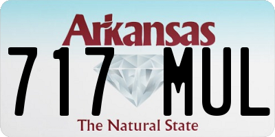 AR license plate 717MUL