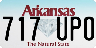 AR license plate 717UPO