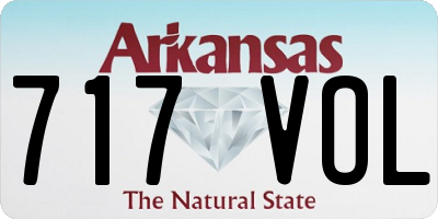 AR license plate 717VOL