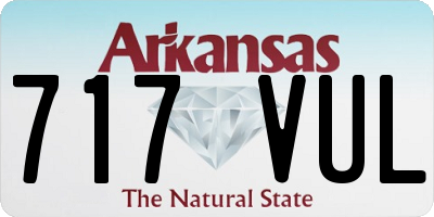 AR license plate 717VUL