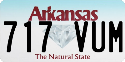 AR license plate 717VUM