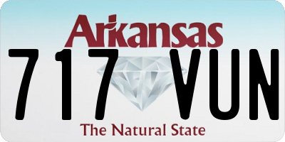 AR license plate 717VUN