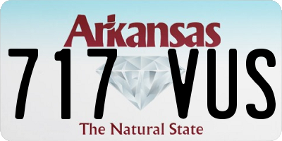 AR license plate 717VUS