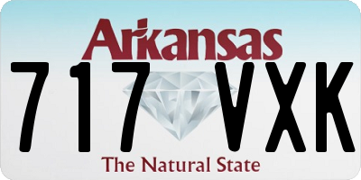 AR license plate 717VXK