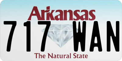 AR license plate 717WAN