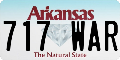 AR license plate 717WAR