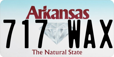 AR license plate 717WAX