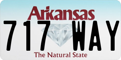 AR license plate 717WAY