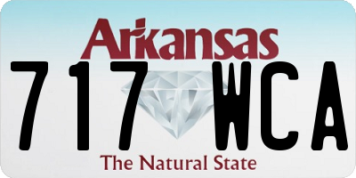 AR license plate 717WCA