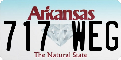 AR license plate 717WEG