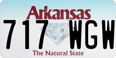 AR license plate 717WGW