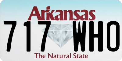 AR license plate 717WHO