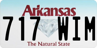 AR license plate 717WIM