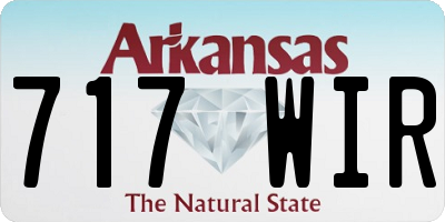 AR license plate 717WIR