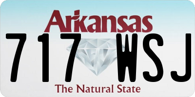 AR license plate 717WSJ