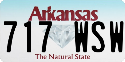 AR license plate 717WSW